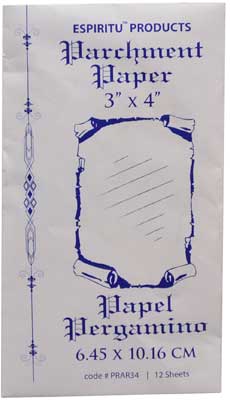 3" x 4" Parchment Paper 12pk - Click Image to Close