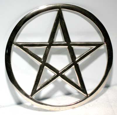 Large Cut-Out Pentagram altar tile - Click Image to Close