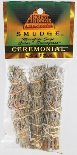 Ceremonial smudge 3-pk 4"