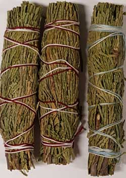 Cedar smudge 3-pk 4"