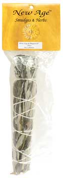 8" White Sage & Mugwort smudge - Click Image to Close