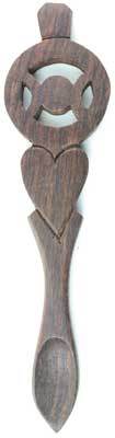 6 1/2" Triple Moon spoon - Click Image to Close