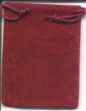 Bag Velveteen 3 x 4 Burgundy