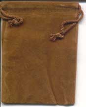 Bag Velveteen 3 x 4 Brown - Click Image to Close