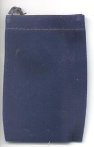 Bag Velveteen 3 x 4 Blue - Click Image to Close