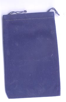 Bag Velveteen 4 x 5 1/2 Blue - Click Image to Close