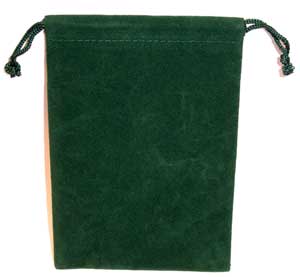 Bag Velveteen 4 x 5 1/2 Green - Click Image to Close