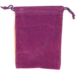 Bag Velveteen 4 x 5 1/2 Purple - Click Image to Close