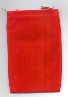 Bag Velveteen 4 x 5 1/2 Red - Click Image to Close