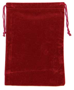 Bag Velveteen: 5 x 7 Burgundy - Click Image to Close