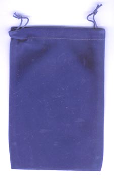 Bag Velveteen 5 x 7 Blue - Click Image to Close