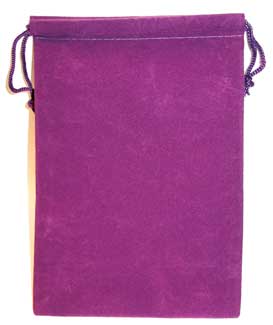 Bag Velveteen 5 x 7 Purple - Click Image to Close