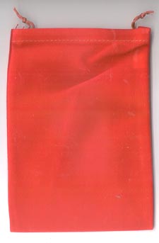 Bag Velveteen 5 x 7 Red - Click Image to Close