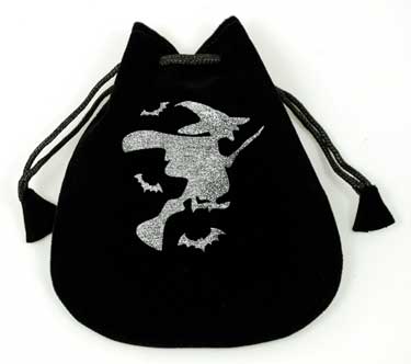 Witch Velveteen drawstring bag