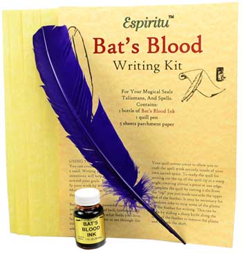 Bat's Blood writing kit - Click Image to Close