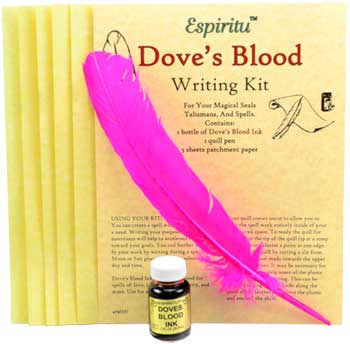 Dove's Blood writing kit - Click Image to Close
