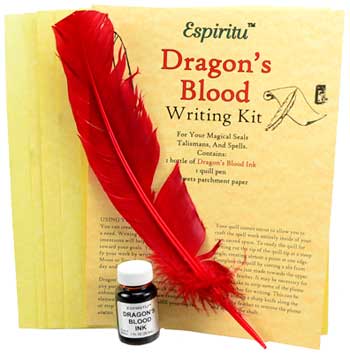Dragon's Blood writing kit - Click Image to Close