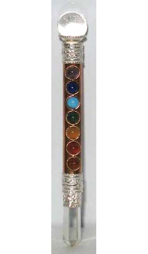 Mini Copper 7 Chakra 4 1/2" - Click Image to Close