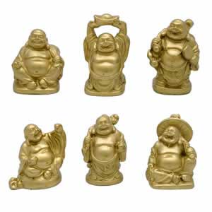 Gold Hotai Buddha set - Click Image to Close