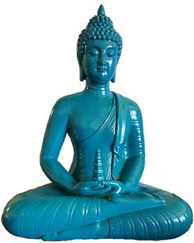 12" Sitting Buddha blue - Click Image to Close