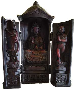 9" Kwan Yin Meditating trinity - Click Image to Close