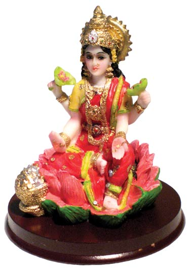 Laxmi on Lotus 3 1/2" - Click Image to Close