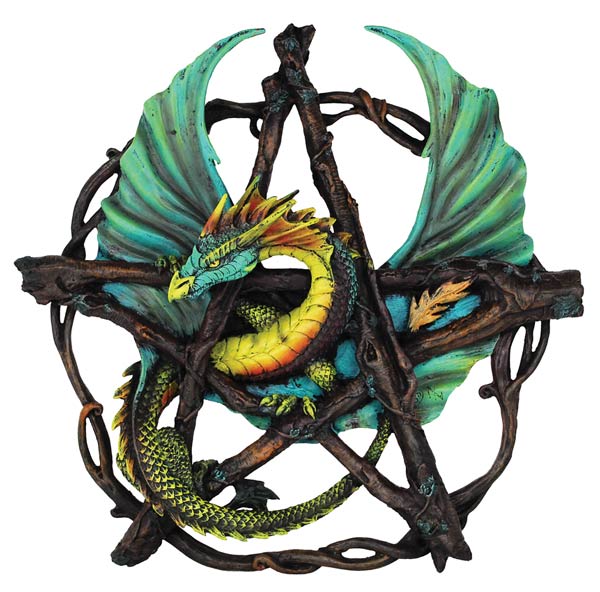 Forest Pentagram Dragon 13" - Click Image to Close
