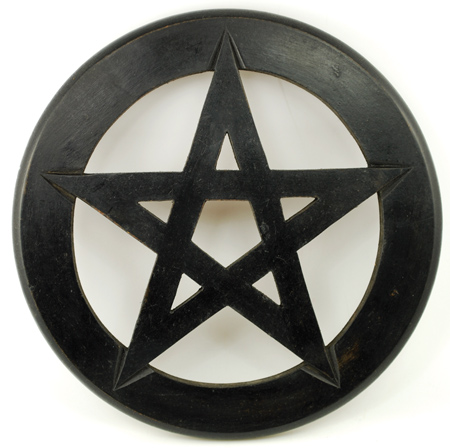 Pentagram wall hanging/altar tile 9" - Click Image to Close
