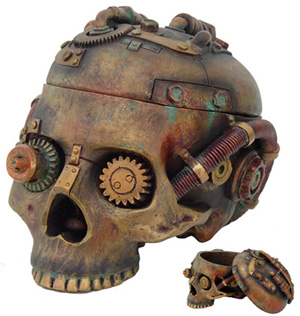 Steampunk Skull 7 1/2" - Click Image to Close