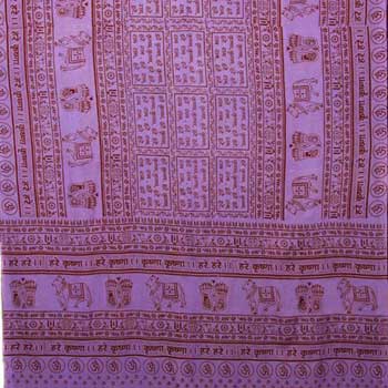 Maha Mantra 44"x 87" purple prayer shawl