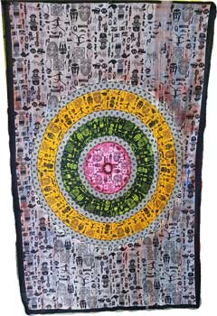54" x 86" African Mandala tapestry