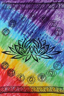 58" x 82" Chakra Lotus tapestry - Click Image to Close