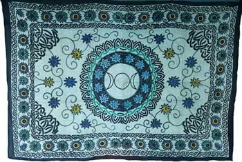 Flower Triple Moon Tapestry 72" x 108" - Click Image to Close