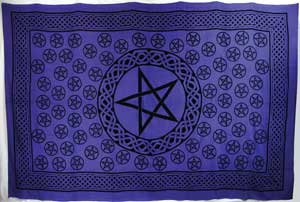 Purple Pentagram Tapestry (72" x 108") - Click Image to Close