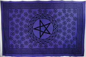 Purple Pentagram Tapestry (72" x 108")