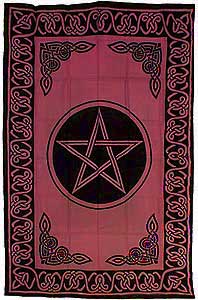 Pentagram 72"x108" red, black - Click Image to Close