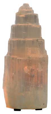 Selenite Lamp 10" - Click Image to Close