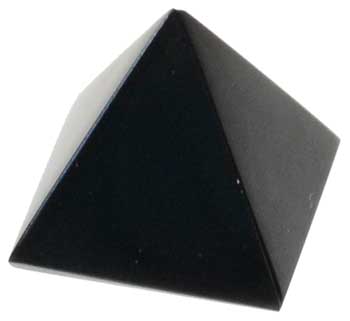 25-30mm Black Obsidian pyramid - Click Image to Close