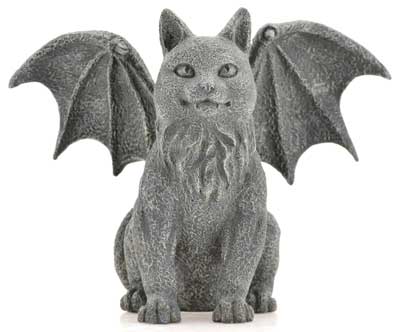 Winged Cat Gargoyle 6 1/2"